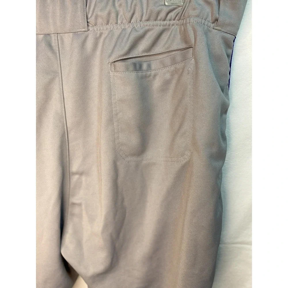 adidas Baseball Knee Length Pants‎ Grey With Purple & White Stripe Men's 3XL